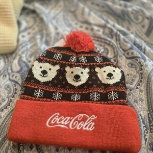 ❤️10/$40 New Coca Cola Red and Black Winter Knit Hat